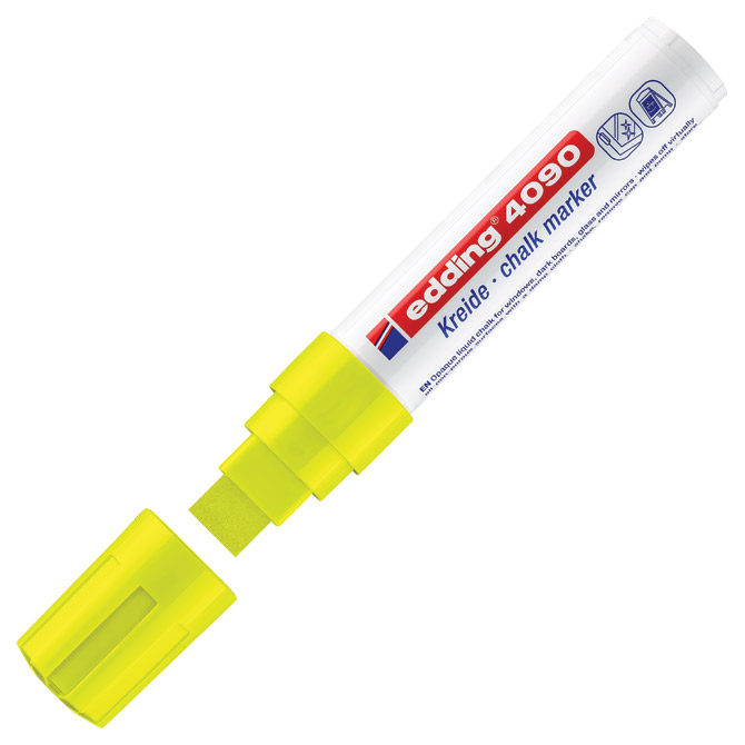 Marker-kreda za staklo 4-15mm Edding 4090 neon žuti Cijena