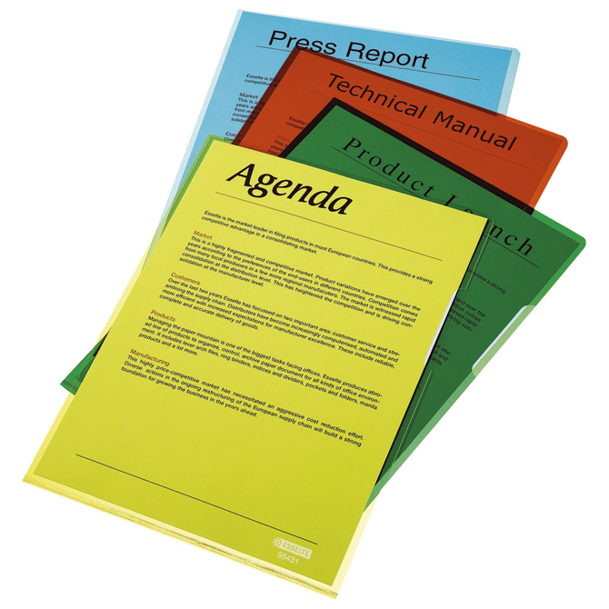 Fascikl “L” 150my pvc A4 sjajni GC pk25 Esselte 55433 crveni Cijena