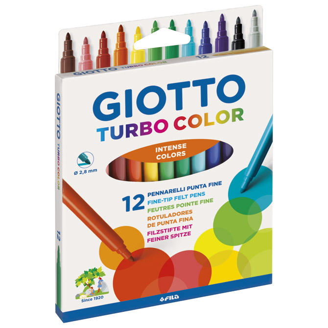 Flomaster školski  12boja Giotto Turbo Color Fila 0714 blister Cijena