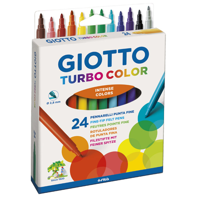 Flomaster školski  24boje Giotto Turbo Color Fila 0715 blister Cijena