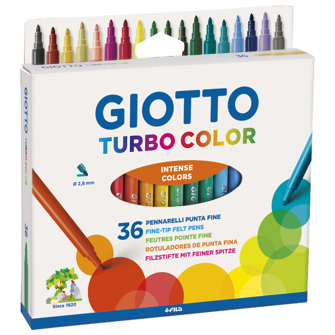 Flomaster školski  36boja Giotto Turbo Color Fila 0716 blister Cijena