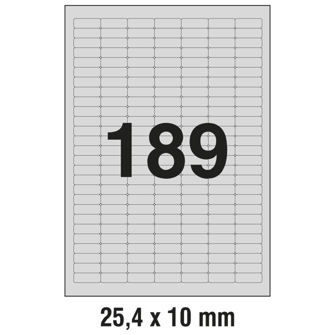 Etikete Laser  25,4x10mm polyester pk20L Zweckform L6008-20 srebrne Cijena
