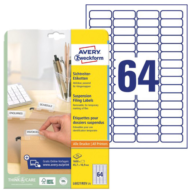 Etikete ILK  45,7x16,9 mm odljepljive pk25L Zweckform L6021REV-25 Cijena