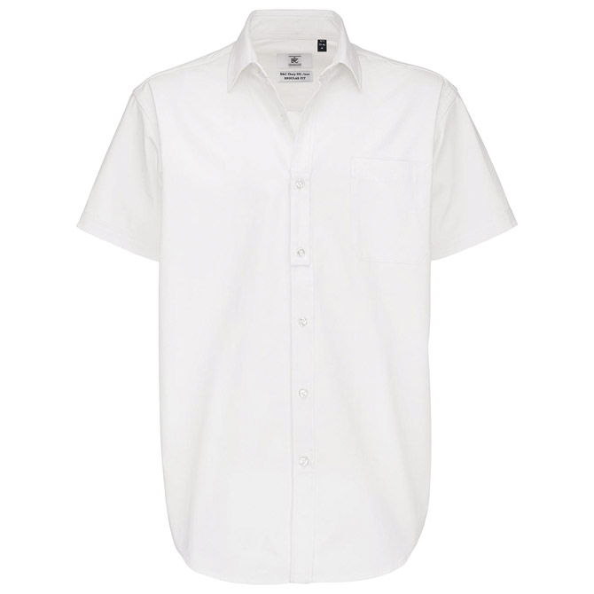 Košulja muška kratki rukavi B&C Sharp 130g bijela 2XL!! Cijena