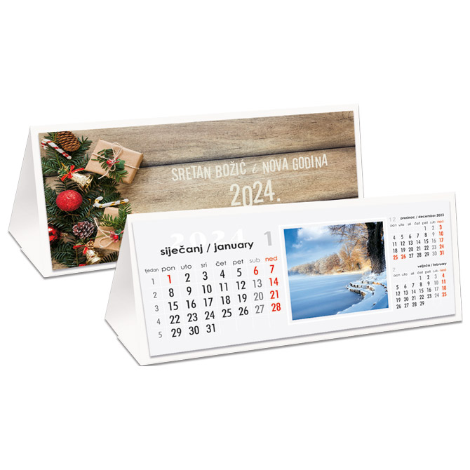 Kalendar stolni mali-čestitka (s kuvertom) Cijena