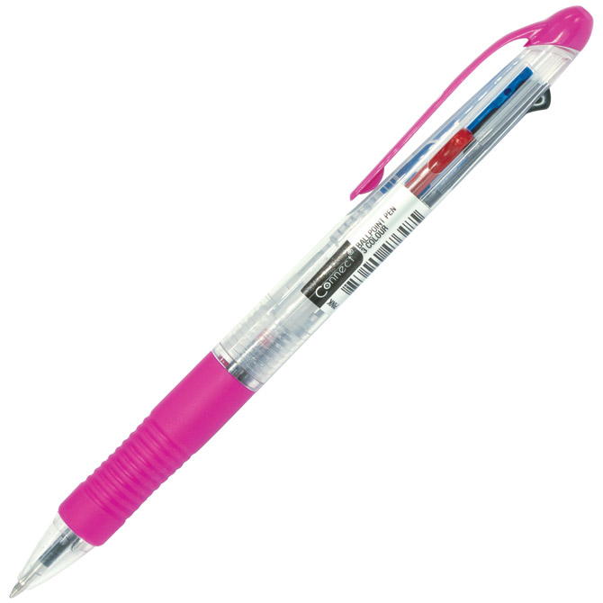 Olovka kemijska trobojna Connect roza Cijena