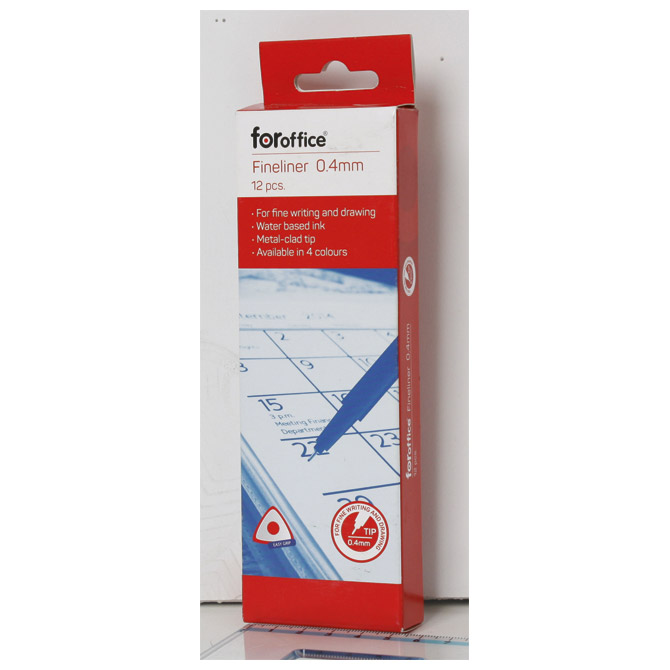 Flomaster fineliner 0,4mm FORoffice plavi Cijena