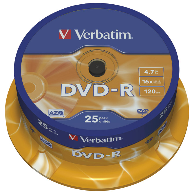 DVD-R 4,7/120 16x spindl Mat Silver pk25 Verbatim 43522 Cijena