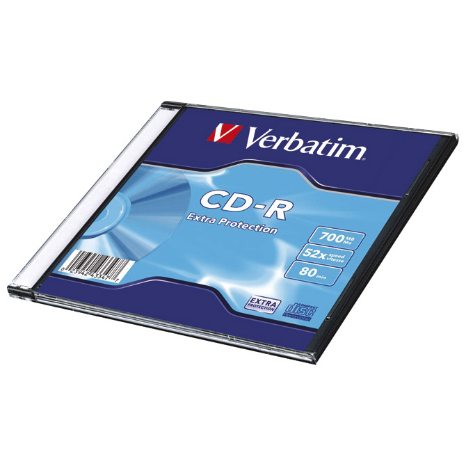 CD-R 700/80 52x slim Extra protection Verbatim 43347 Cijena