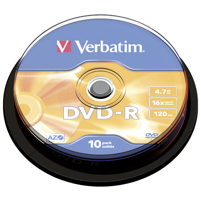 DVD-R 4,7/120 16x spindl Mat Silver pk10 Verbatim 43523 Cijena