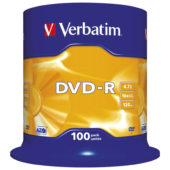 DVD-R 4,7/120 16x spindl Mat Silver pk100 Verbatim 43549 Cijena