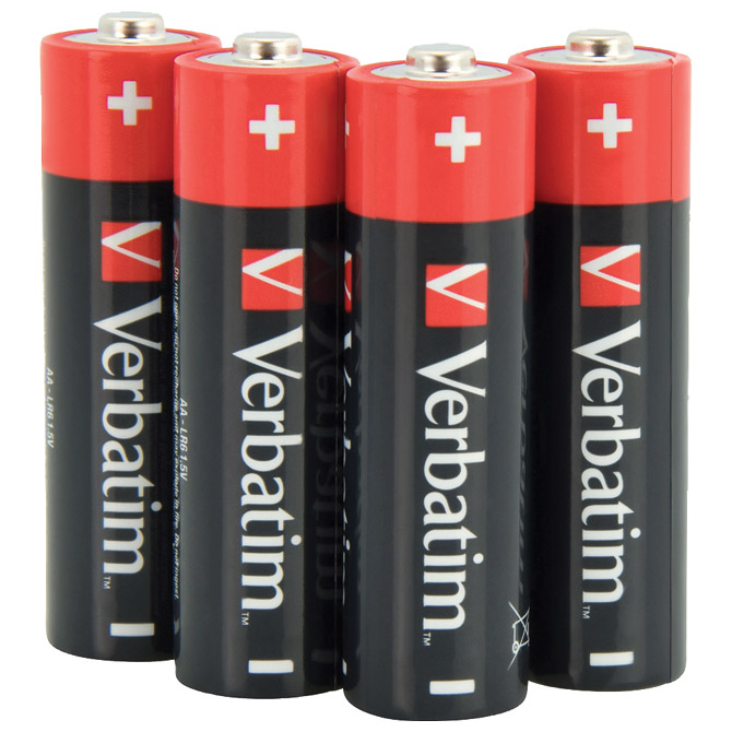 Baterija alkalna 1,5V AA pk4 Verbatim 49921 LR6 blister Cijena