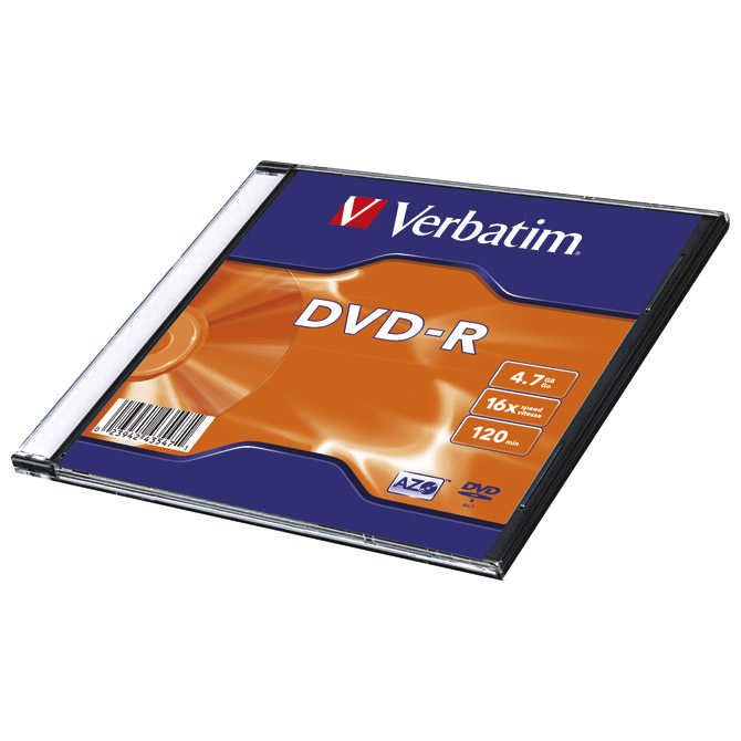 DVD-R 4,7/120 16x slim Mat Silver Verbatim 43547 Cijena