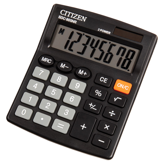 Kalkulator komercijalni  8mjesta Citizen SDC-805NR crni blister Cijena