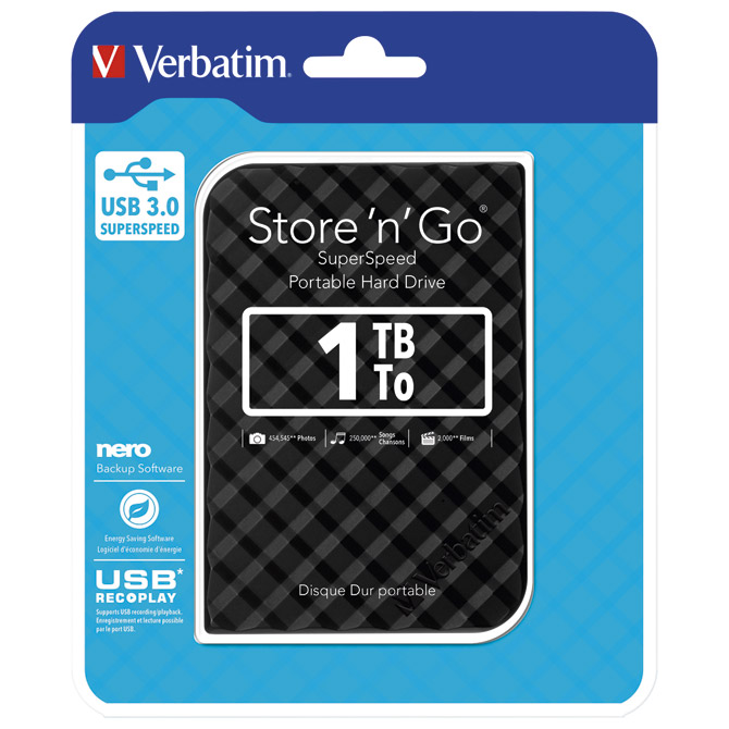 Hard disk 2.5”     1Tb USB 3.0 - 3D surface Verbatim 53194 crni blister Cijena
