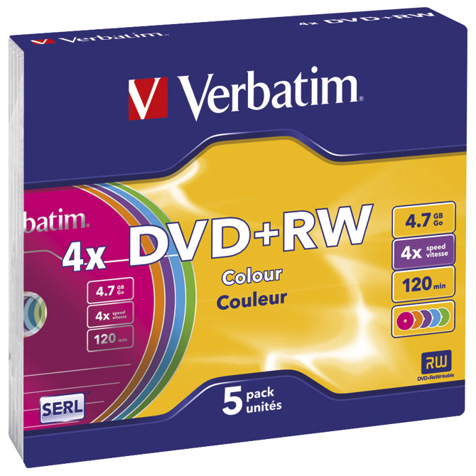 DVD+RW 4,7/120 4x slim pk5 Verbatim 43297 sortirano!! Cijena