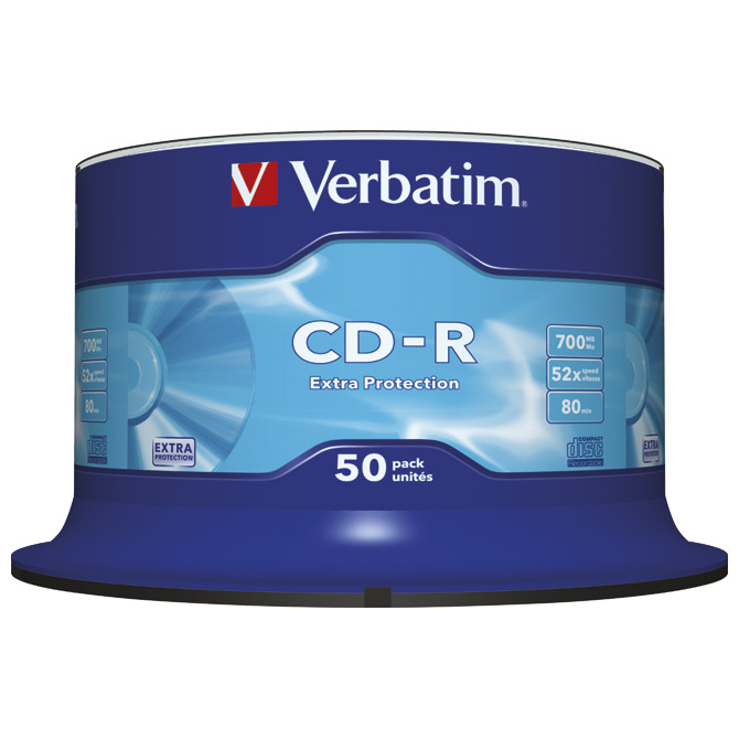 CD-R 700/80 52x spindl Extra protection pk50 Verbatim 43351 Cijena
