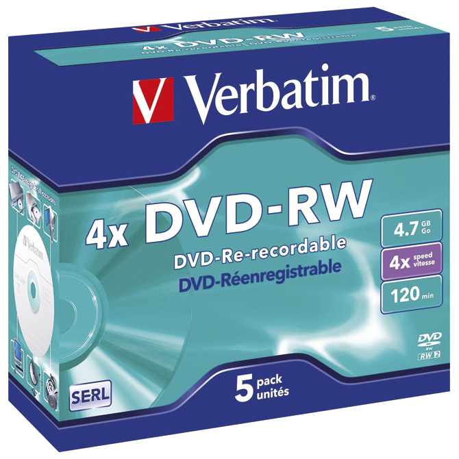 DVD-RW 4,7/120 4x JC Mat Silver Verbatim 43285!! Cijena