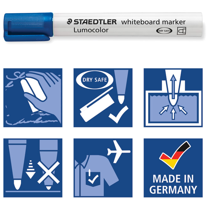 Marker za bijelu ploču 2mm reciklirani Lumocolor Staedtler 351-3 plavi Cijena
