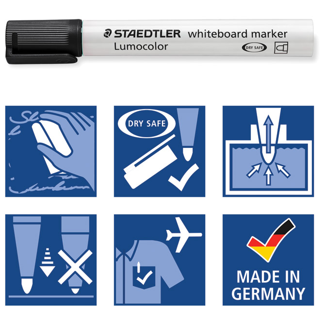 Marker za bijelu ploču 2mm reciklirani Lumocolor Staedtler 351-9 crni Cijena