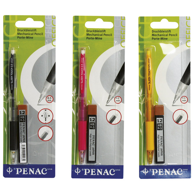 Olovka tehnička 0,5mm grip Sleek Touch+mine Penac sortirano blister!! Cijena