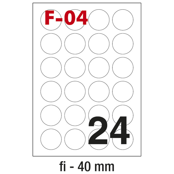 Etikete ILK fi-40mm pk100L Fornax F-04 Cijena
