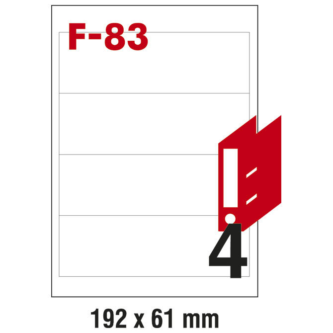 Etikete ILK za registratore 192x61mm pk100L Fornax F-83 Cijena