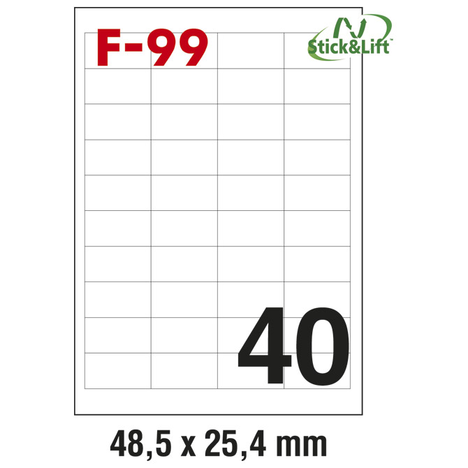 Etikete ILK  48,5x25,4mm odljepljive pk100L Fornax F-99 Cijena