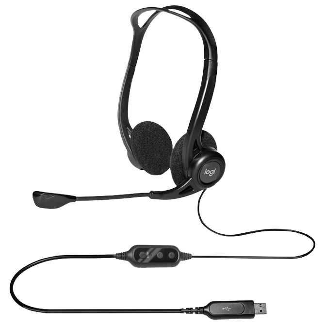 Slušalice+mikrofon USB PC960 Logitech crne Cijena