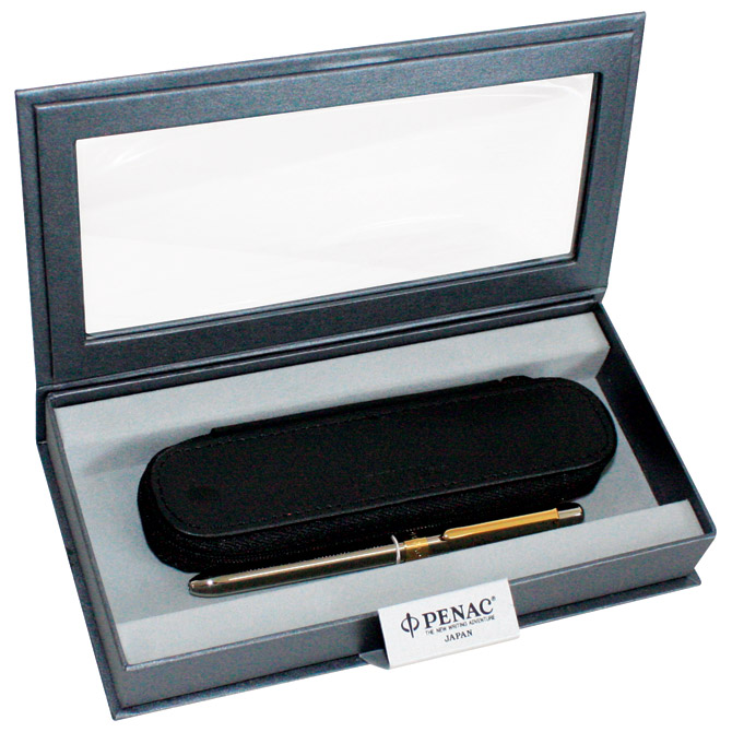Set poklon olovka multifunkcijska ELE + etui kožni Penac srebrn+klipsa zlatna Cijena