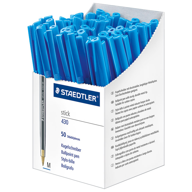 Olovka kemijska Stick 430 M Staedtler 430M-3CP5 plava-KOMAD (prodaja na pakiranje od 50kom) Cijena