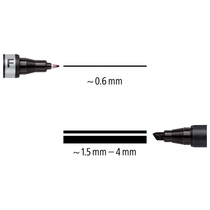 Marker permanentni obostrani 0,6 i 1,5mm Lumocolor Staedtler 348-2 crveni Cijena