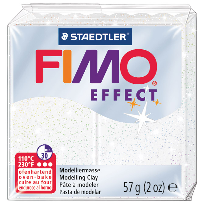 Masa za modeliranje   57g Fimo Effect Staedtler 8020-052 glitter bijela!! Cijena
