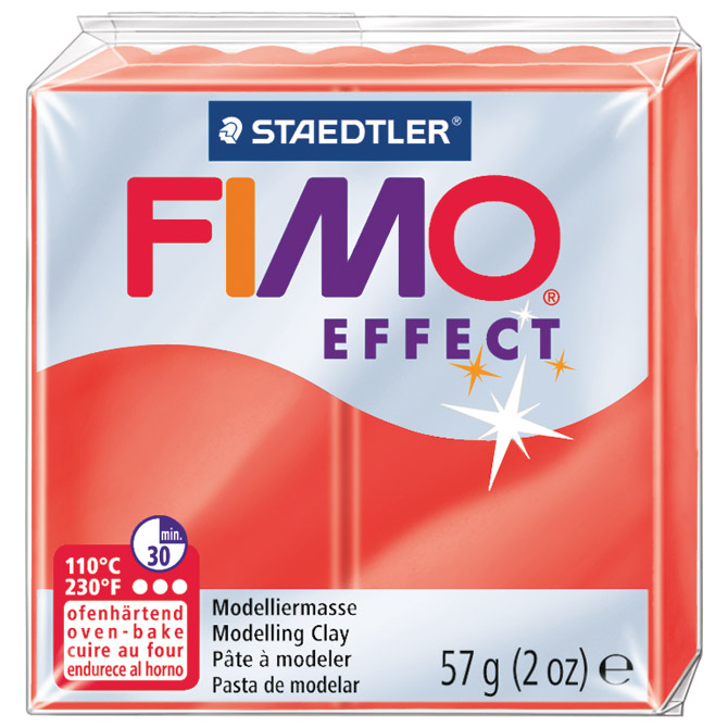 Masa za modeliranje   57g Fimo Effect Staedtler 8020-204 prozirno crvena Cijena