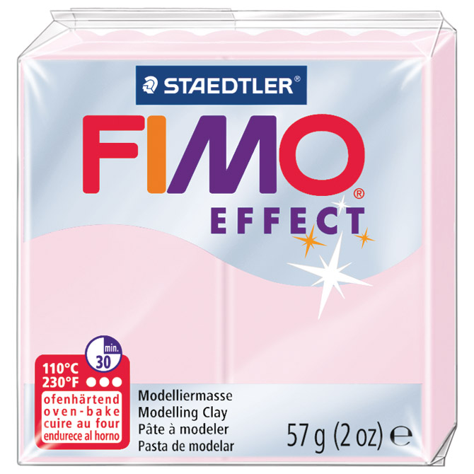 Masa za modeliranje   57g Fimo Effect Staedtler 8020-206 svijetlo roza Cijena