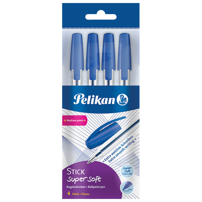 Olovka kemijska Stick K86 super soft pk4 Pelikan 805780 plava blister Cijena