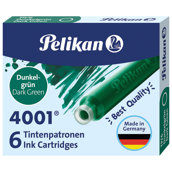 Tinta za nalivpero patrone pk6 4001 Pelikan 300087 tamno zelena Cijena