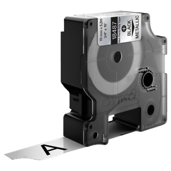 Vrpca RhinoPro polyester 19 mmx5,5m pp Dymo 18487 crno-metalik!! Cijena