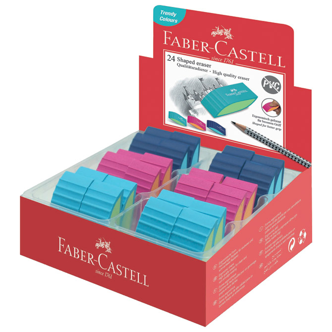 Gumica plastična Trend Faber-Castell 183049 sortirano Cijena