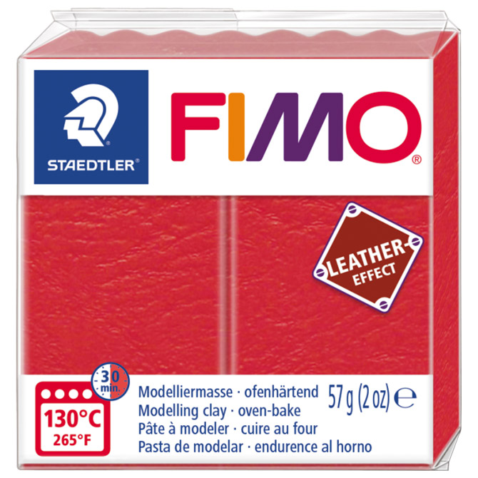 Masa za modeliranje   57g Fimo Effect Leather-effect Staedtler 8010-249 crvena (lubenica) Cijena