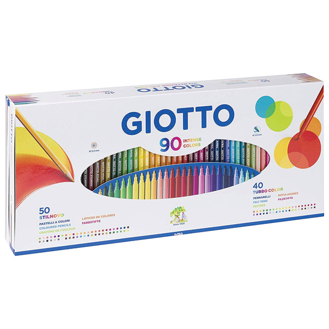 Boje drvene  50boja Giotto Stilnovo + flomaster 40boja Giotto turbo colour Fila 2575 Cijena
