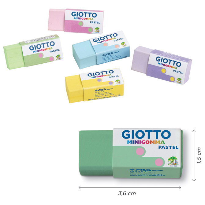 Gumica Minigomma Giotto Fila 2339 sortirano pastel boje Cijena