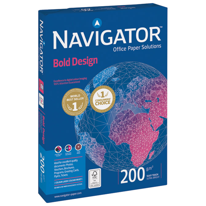 Papir ILK Navigator A4 200g Bold Design pk150 Soporcel Cijena