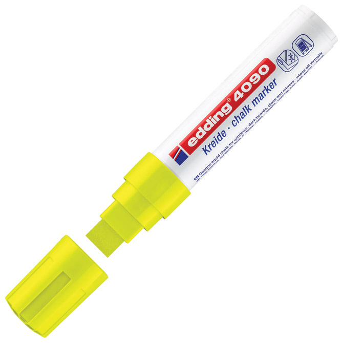 Marker-kreda za staklo 4-15mm Edding 4090/1 neon žuti blister Cijena