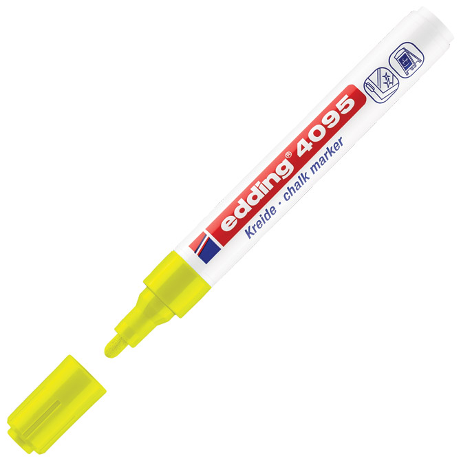 Marker-kreda za staklo 2-3mm Edding 4095/1 neon žuti blister Cijena