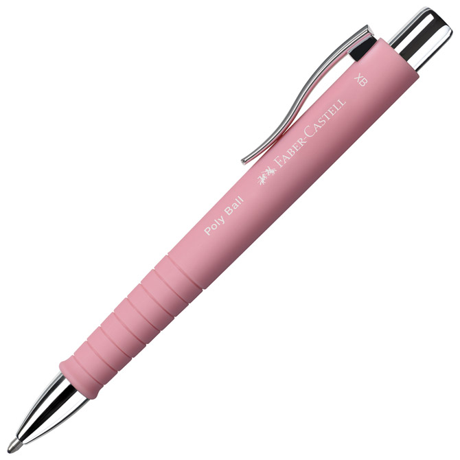 Olovka kemijska gumirana Poly Ball XB Faber-Castell 241127 pastelno roza - NL Cijena