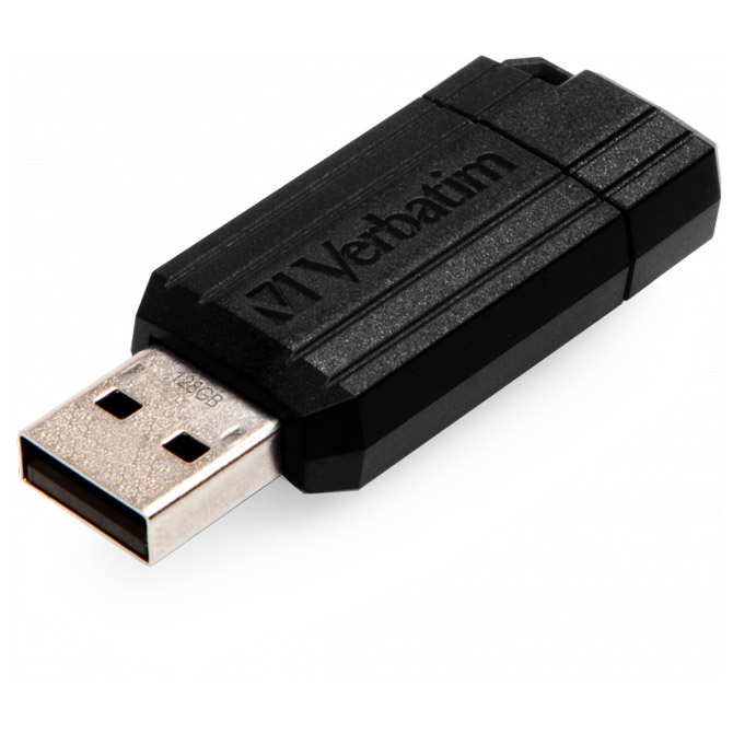 Memorija USB128GB 2.0 PinStripe Verbatim 49071 crna blister Cijena