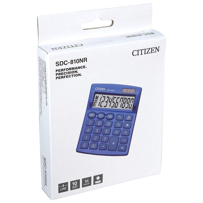 Kalkulator komercijalni 10mjesta Citizen SDC-810NRNVE plavi blister Cijena