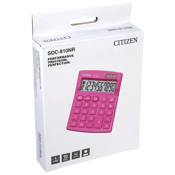 Kalkulator komercijalni 10mjesta Citizen SDC-810NRPKE rozi blister Cijena