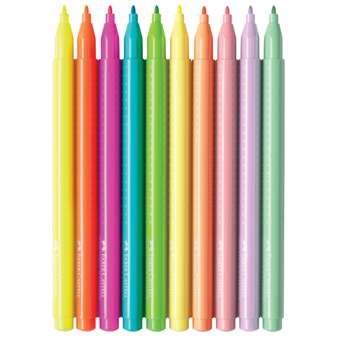 Flomaster školski  10boja Grip neon+pastel Faber-Castell 155312 blister Cijena